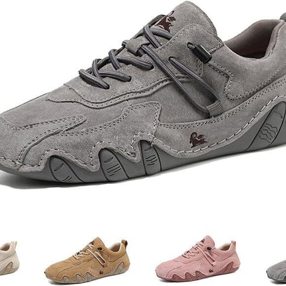 Women's Waterproof Suede Casual Shoes for Walking Hiking Driving All Season
